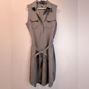 Eddie Bauer Large Gray Travel Active Wear Dress